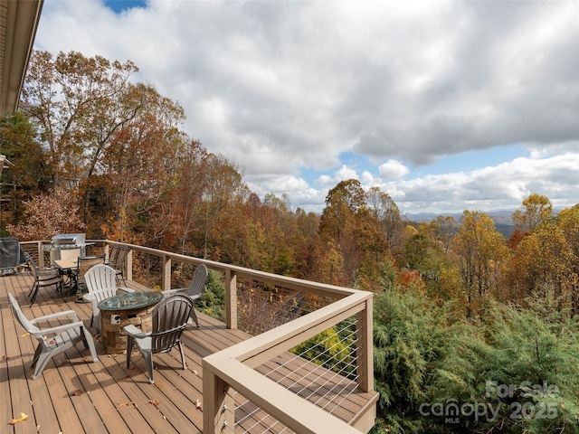 view of wooden deck