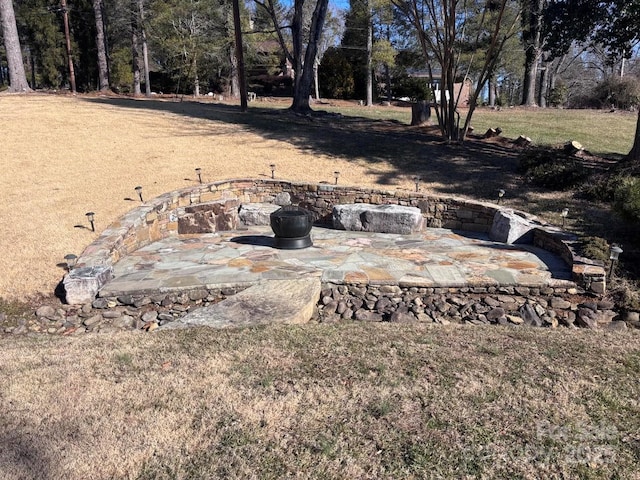 view of yard with a patio area