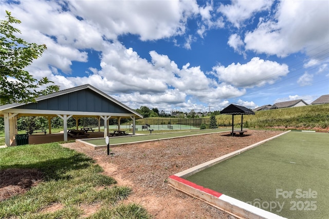 view of home's community with a gazebo