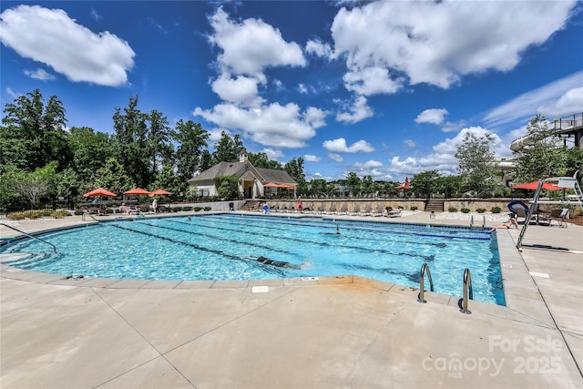 view of pool with a patio area