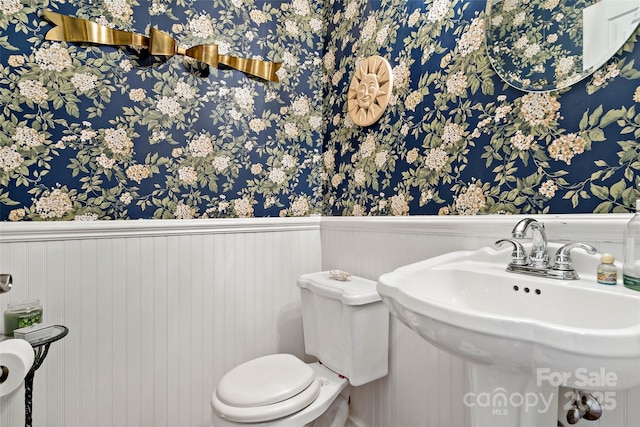 bathroom with sink and toilet