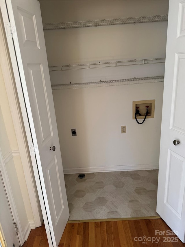 laundry area featuring electric dryer hookup and hookup for a washing machine