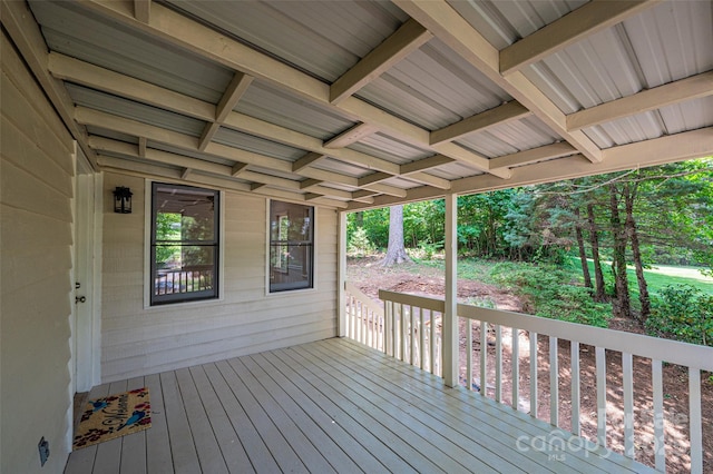 view of wooden deck