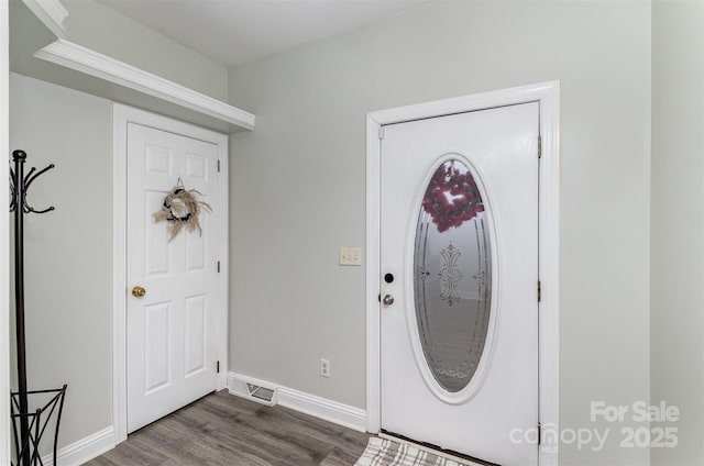 entryway featuring hardwood / wood-style floors