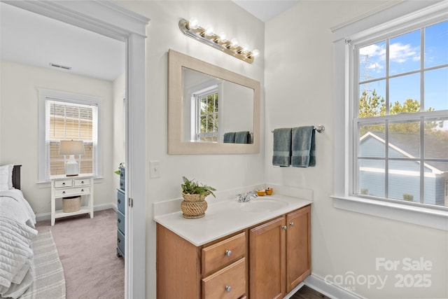 bathroom featuring vanity