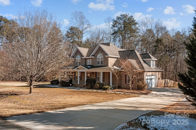 front of property featuring a garage