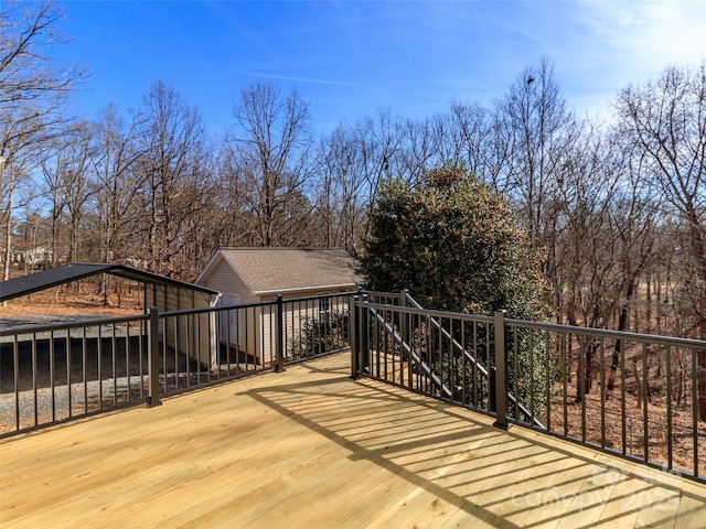 view of wooden deck