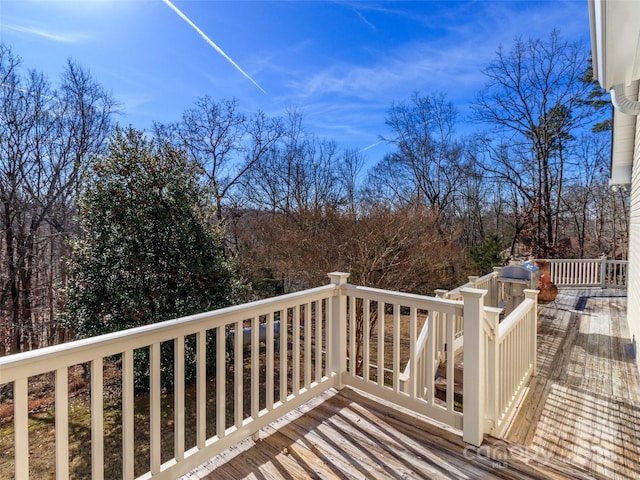 view of wooden deck