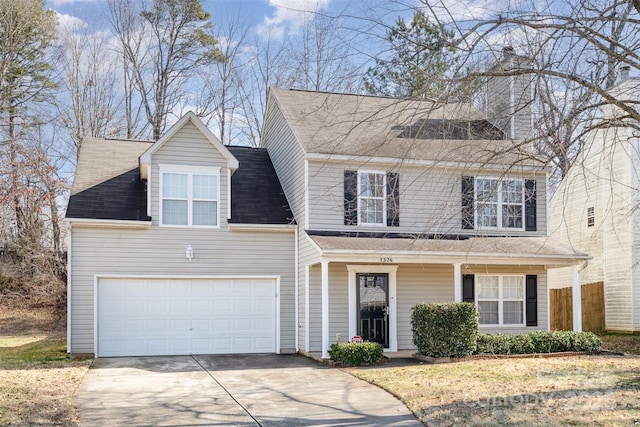 view of front of house featuring a garage