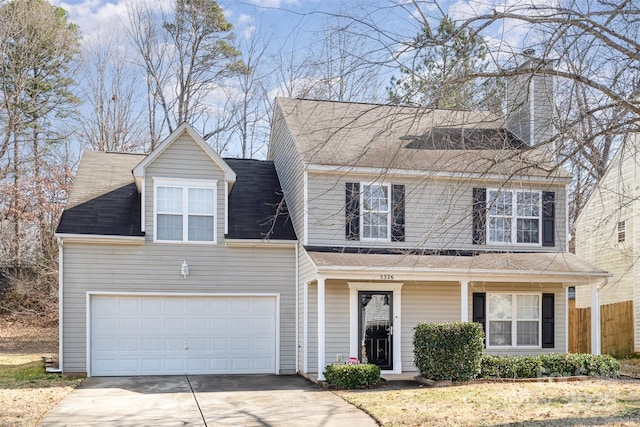 view of front of house featuring a garage