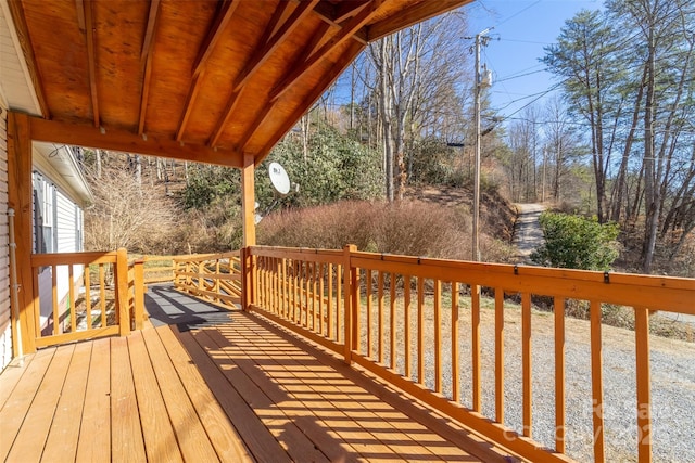 view of wooden deck