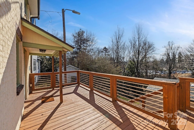 view of wooden deck