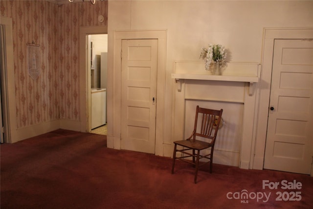 unfurnished room with carpet