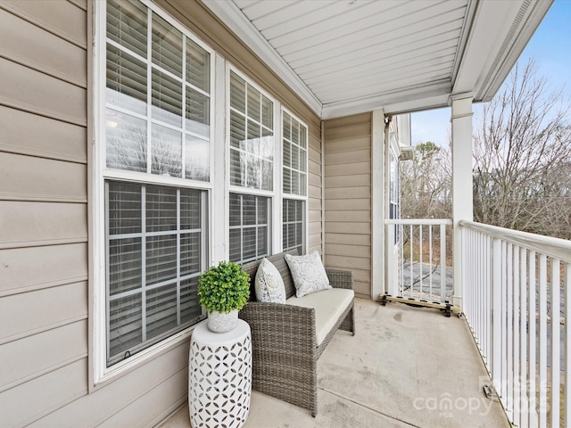 balcony with covered porch