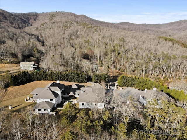 bird's eye view featuring a mountain view