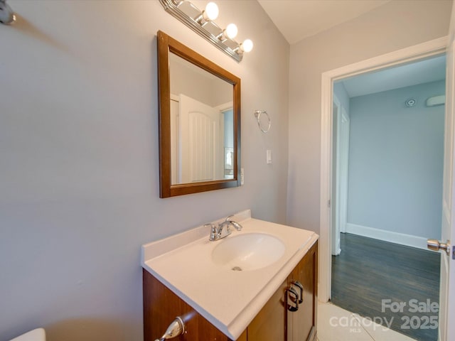 bathroom with vanity