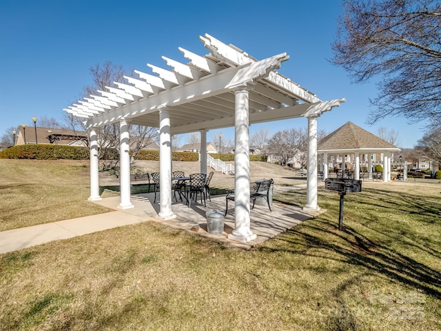 view of patio with a gazebo