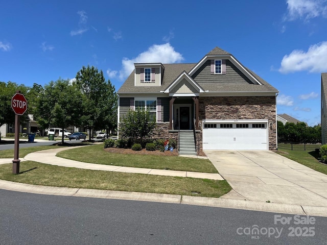 1605 Appledale Ct Unit 116, Fort Mill, SC 29715 - craftsman inspired home featuring stone siding, driveway, a front lawn, and an attached garage