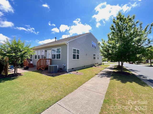1605 Appledale Ct Unit 116, Fort Mill, SC 29715 - view of home's exterior with crawl space, cooling unit, and a lawn