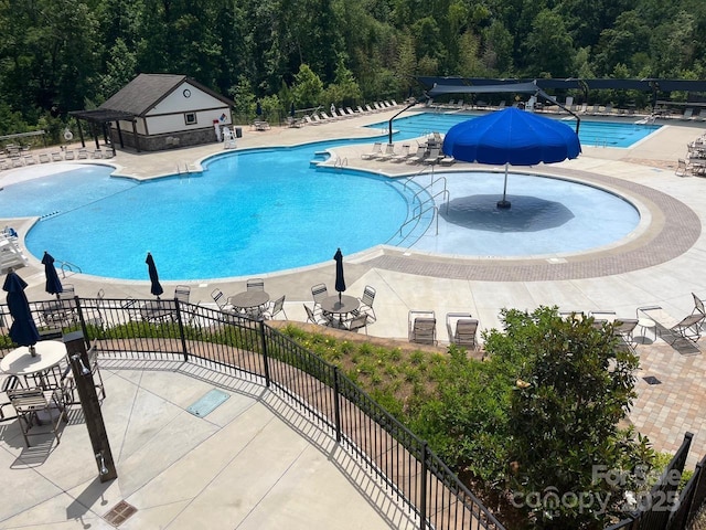 1605 Appledale Ct Unit 116, Fort Mill, SC 29715 - community pool featuring a forest view and a patio