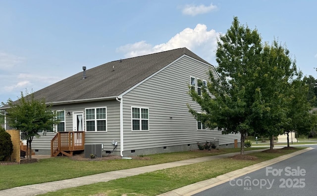 1605 Appledale Ct Unit 116, Fort Mill, SC 29715 - view of side of property with crawl space, a yard, and central air condition unit