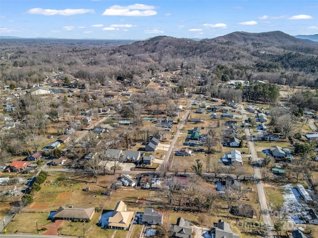 aerial view featuring a mountain view