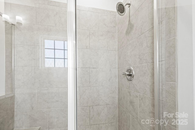 full bathroom with a shower stall