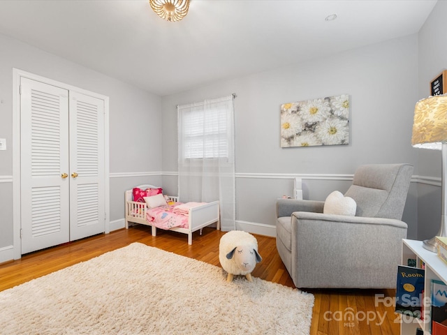 bedroom featuring hardwood / wood-style flooring