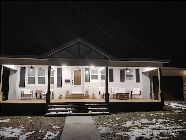 view of front of home with a porch