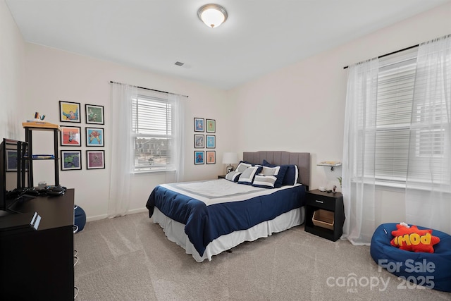 view of carpeted bedroom