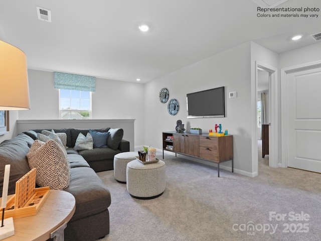 view of carpeted living room