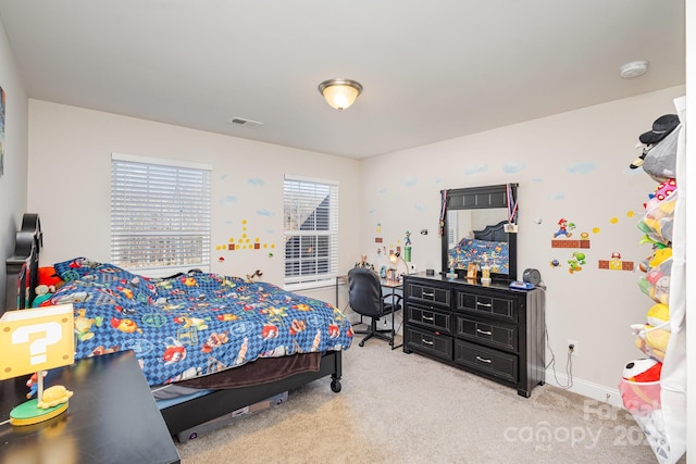 bedroom featuring carpet flooring