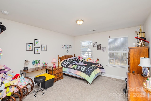 view of carpeted bedroom