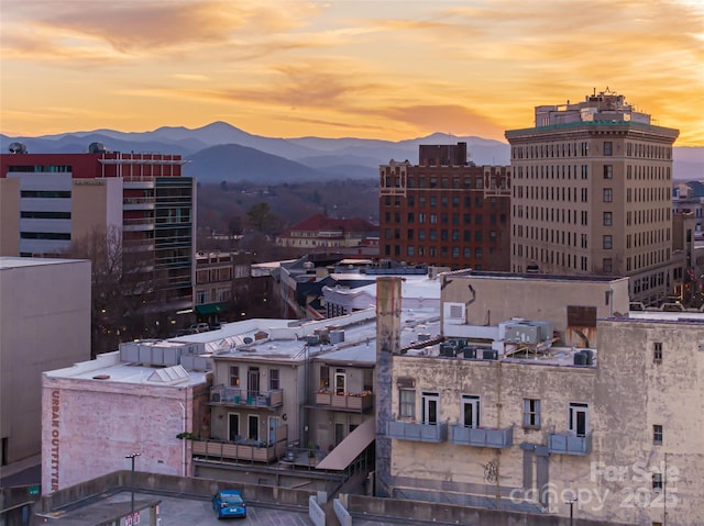 city view with a mountain view