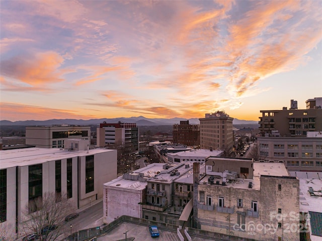 city view with a mountain view