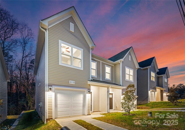 view of front of house featuring a garage