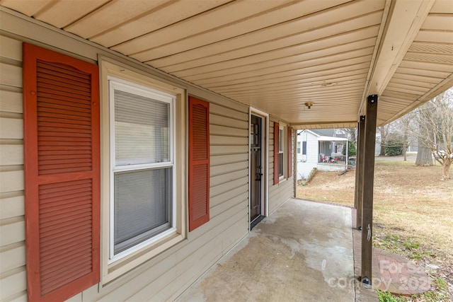 view of patio with covered porch