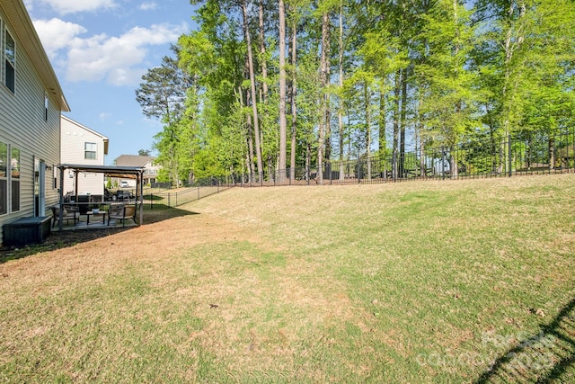 232 Morgans Branch Rd, Belmont, NC 28012 - view of yard featuring a patio area and a fenced backyard