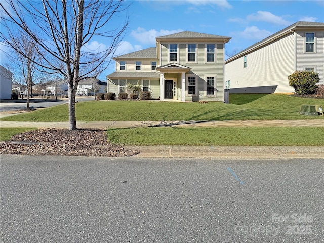 view of front of house featuring a front yard