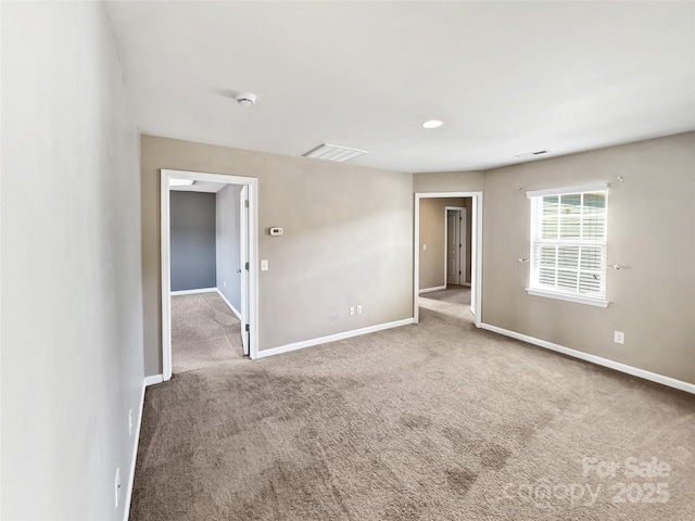 view of carpeted empty room