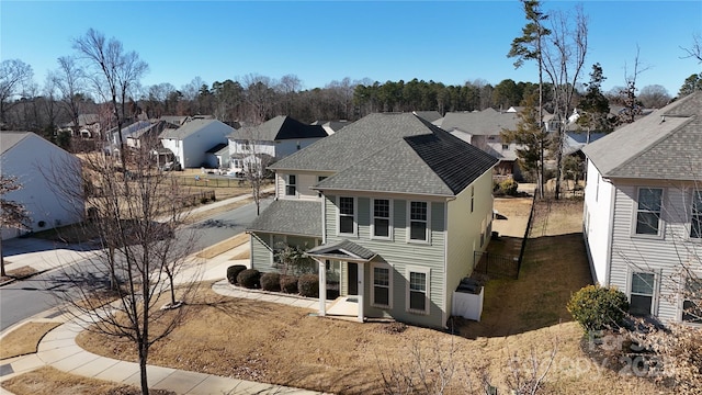 view of front of home with a front lawn