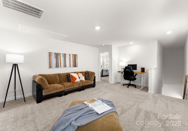 view of carpeted living room