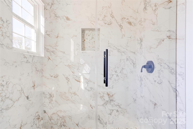 604 E Ridge St, Kings Mountain, NC 28086 - room details with a marble finish shower