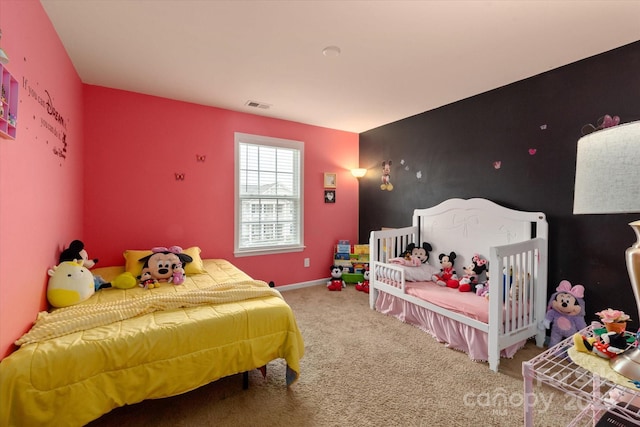 view of carpeted bedroom