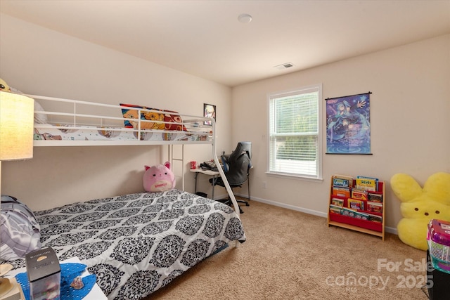 view of carpeted bedroom