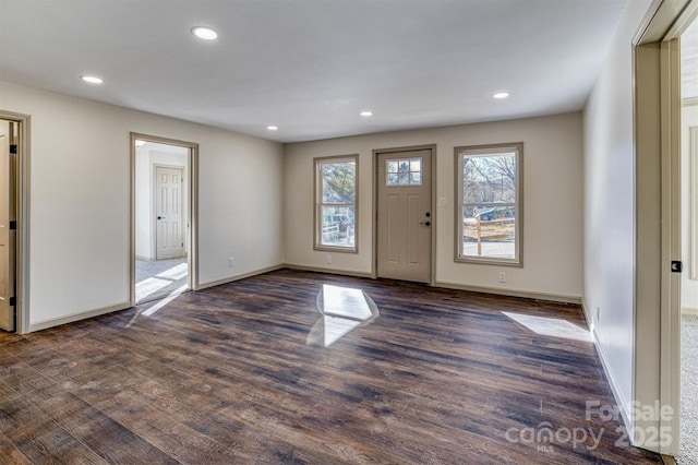 entryway featuring dark hardwood / wood-style flooring