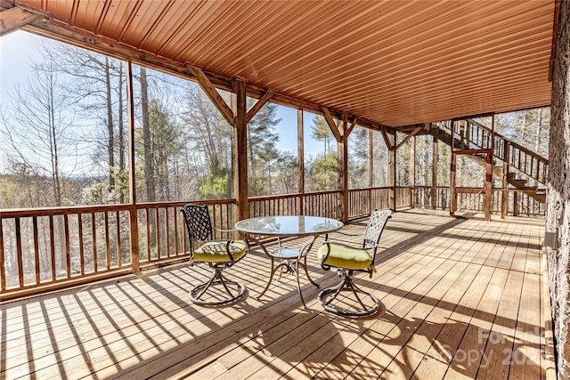 view of wooden deck