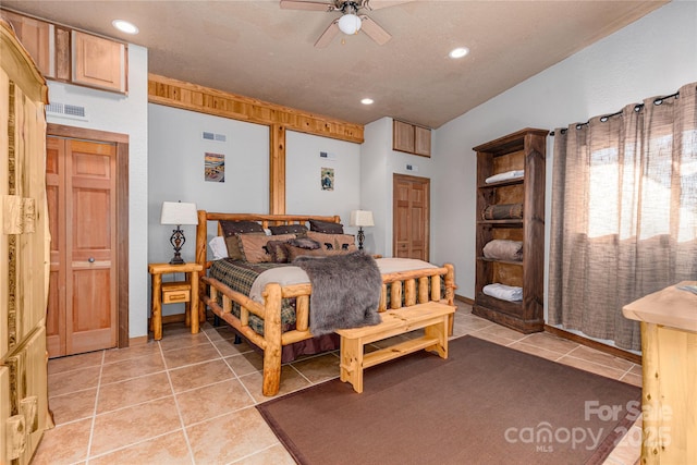 view of tiled bedroom