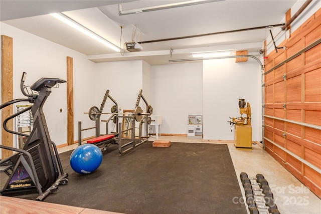 view of workout area