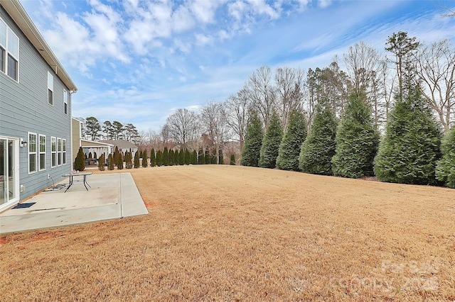 view of yard with a patio